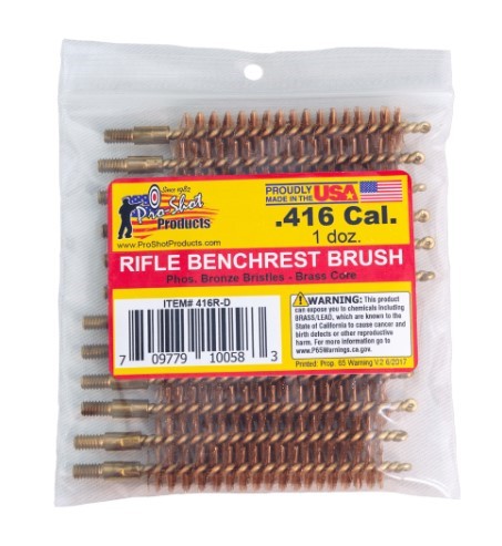 PROSHOT .416 CAL. BRUSH - 12 QTY. BULK PACK 416R-D - 556 Black Friday Promotion